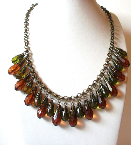 Vintage Olive Amber Necklace 72220