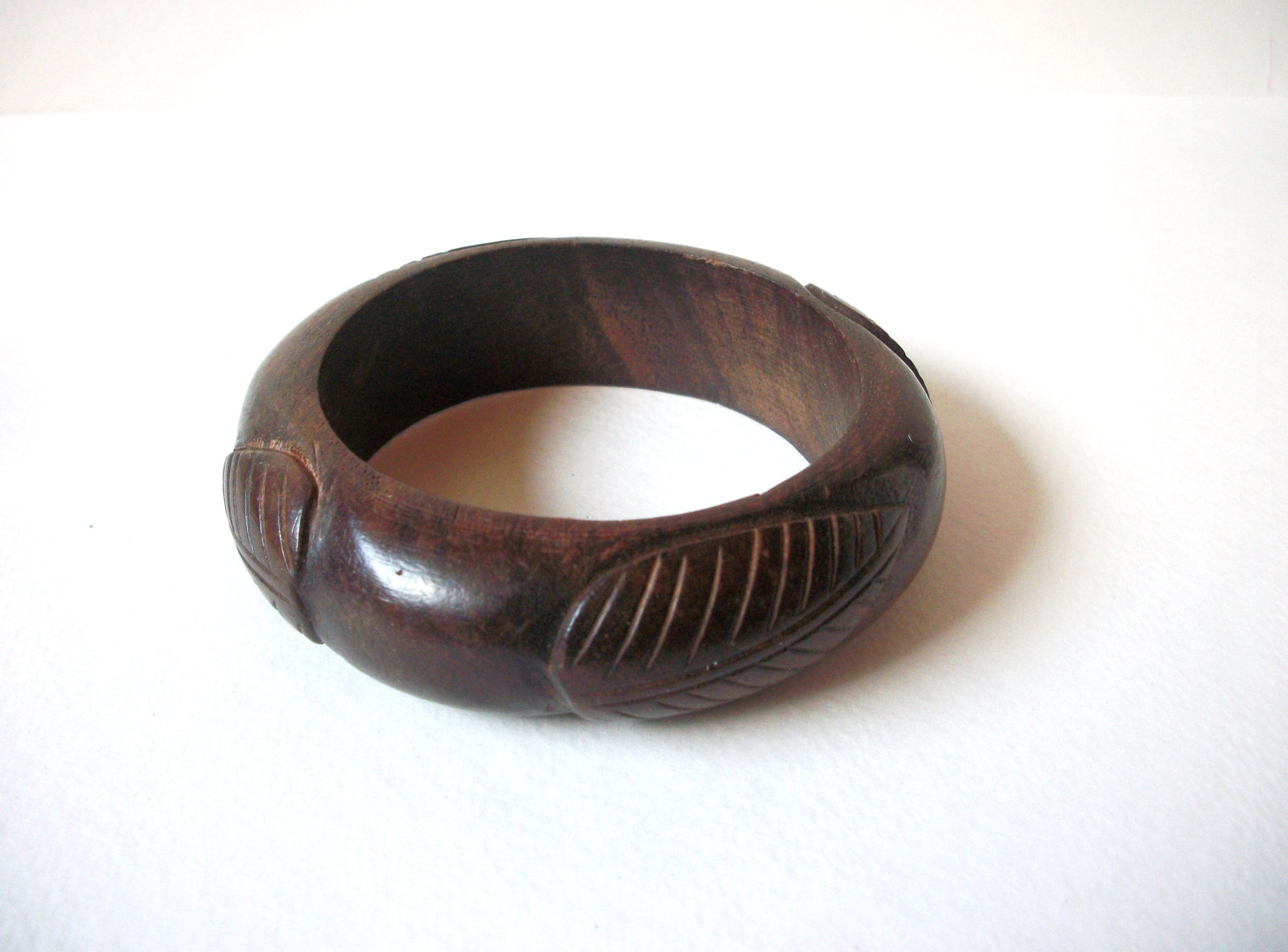 African Vintage Organic Wood Bangle 72220