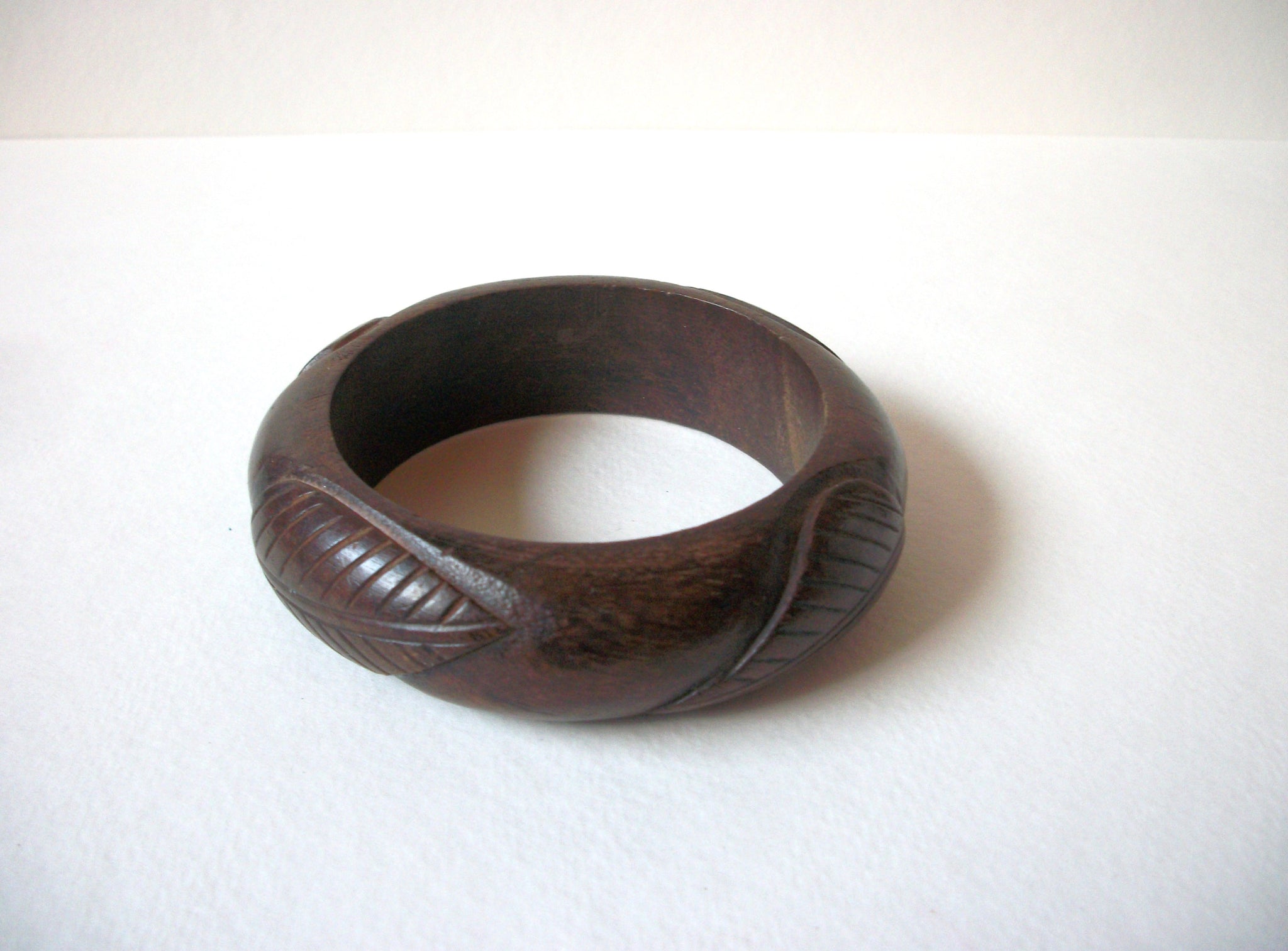 African Vintage Organic Wood Bangle 72220