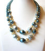 Vintage 1940s Glass Beads Necklace 72220