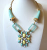 Retro 1970s Shabby Chic Glass Necklace 72220