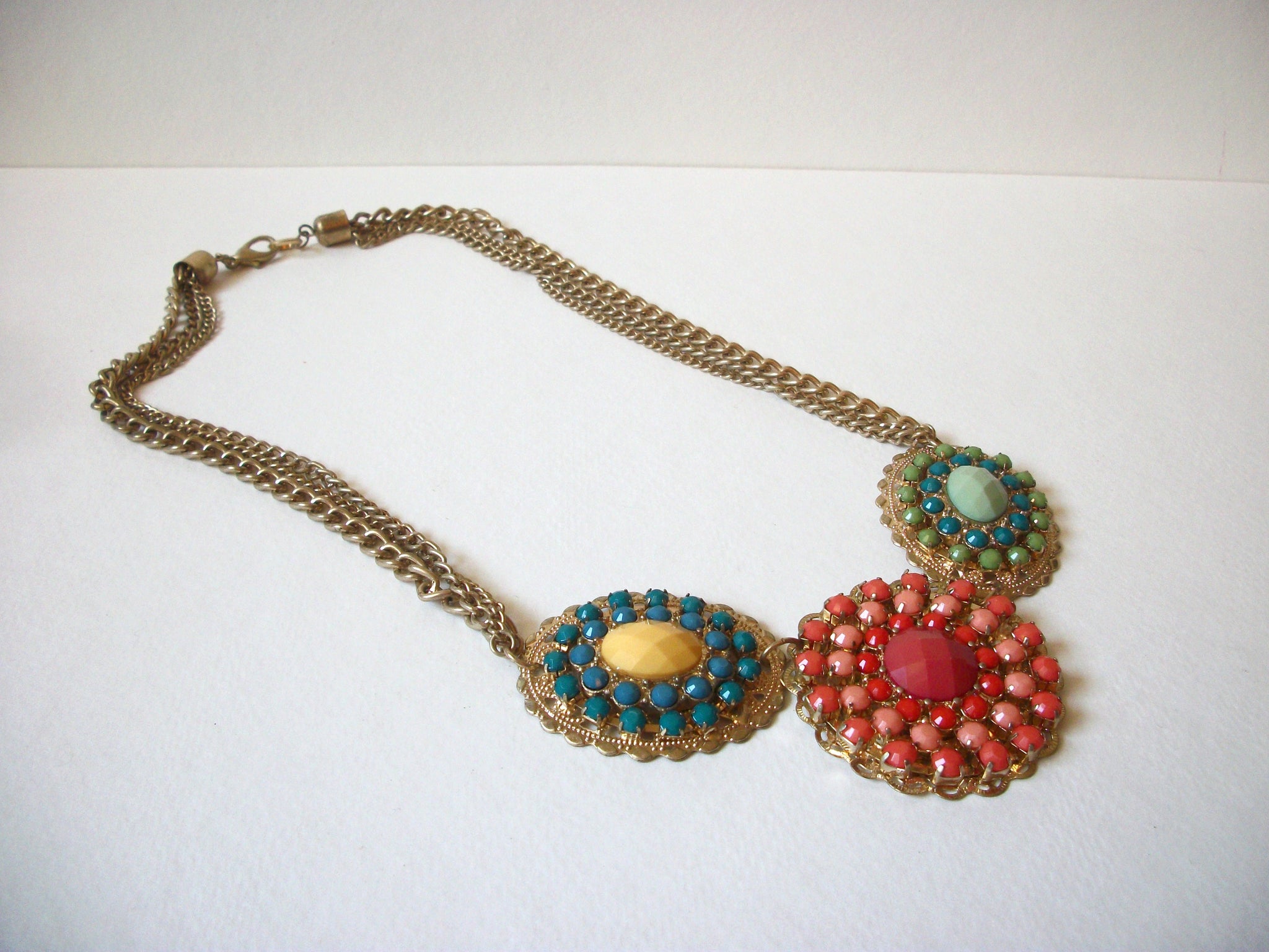 Retro Colorful 1970s Necklace 72220