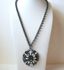 TASHA Ornate Rhinestones Glass Mad Woman Necklace 72220