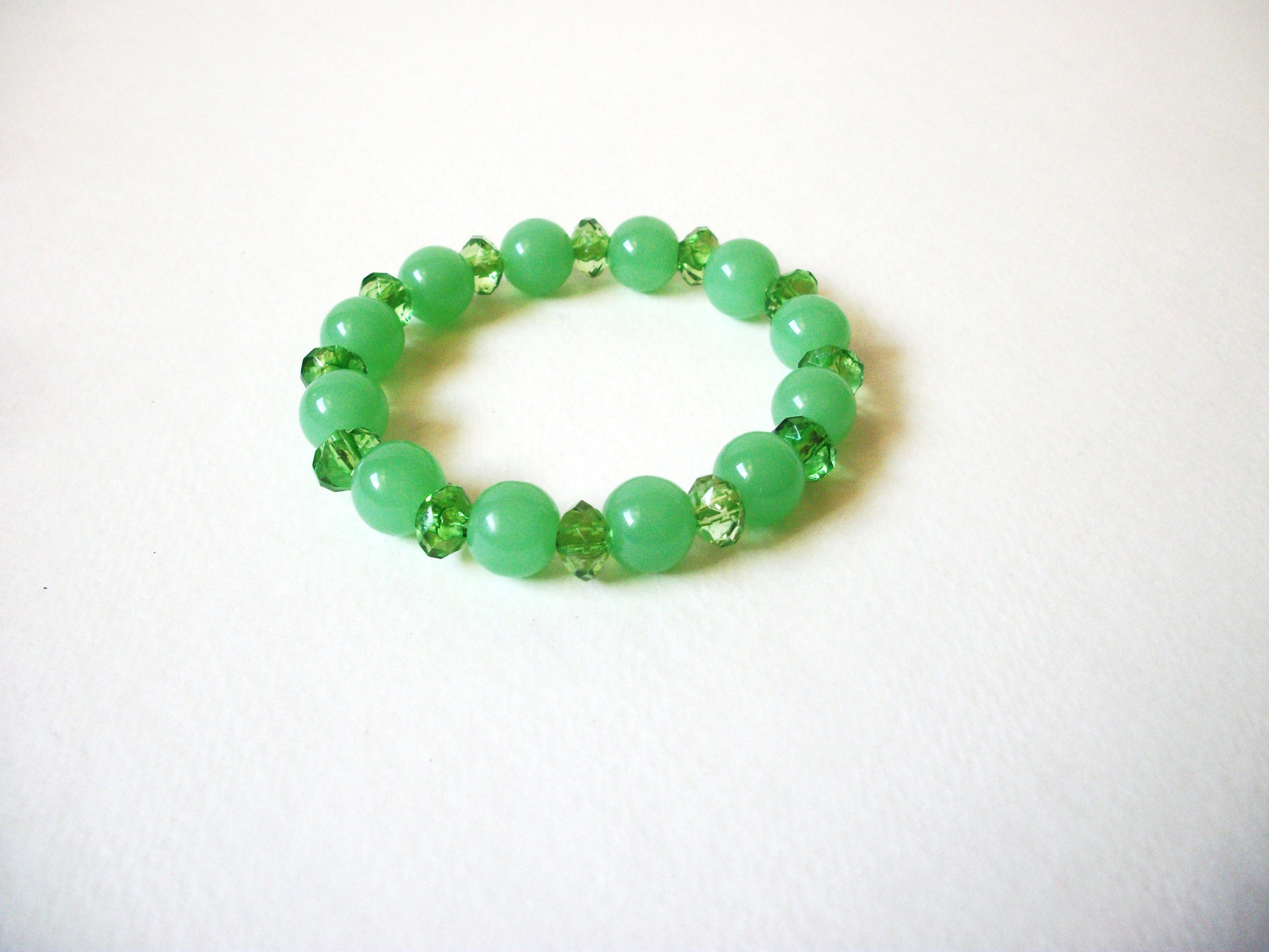 Bohemian Green Glass Bracelet 72320