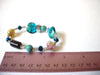 Lamp Work Bohemian Glass Beads Bracelet 72320