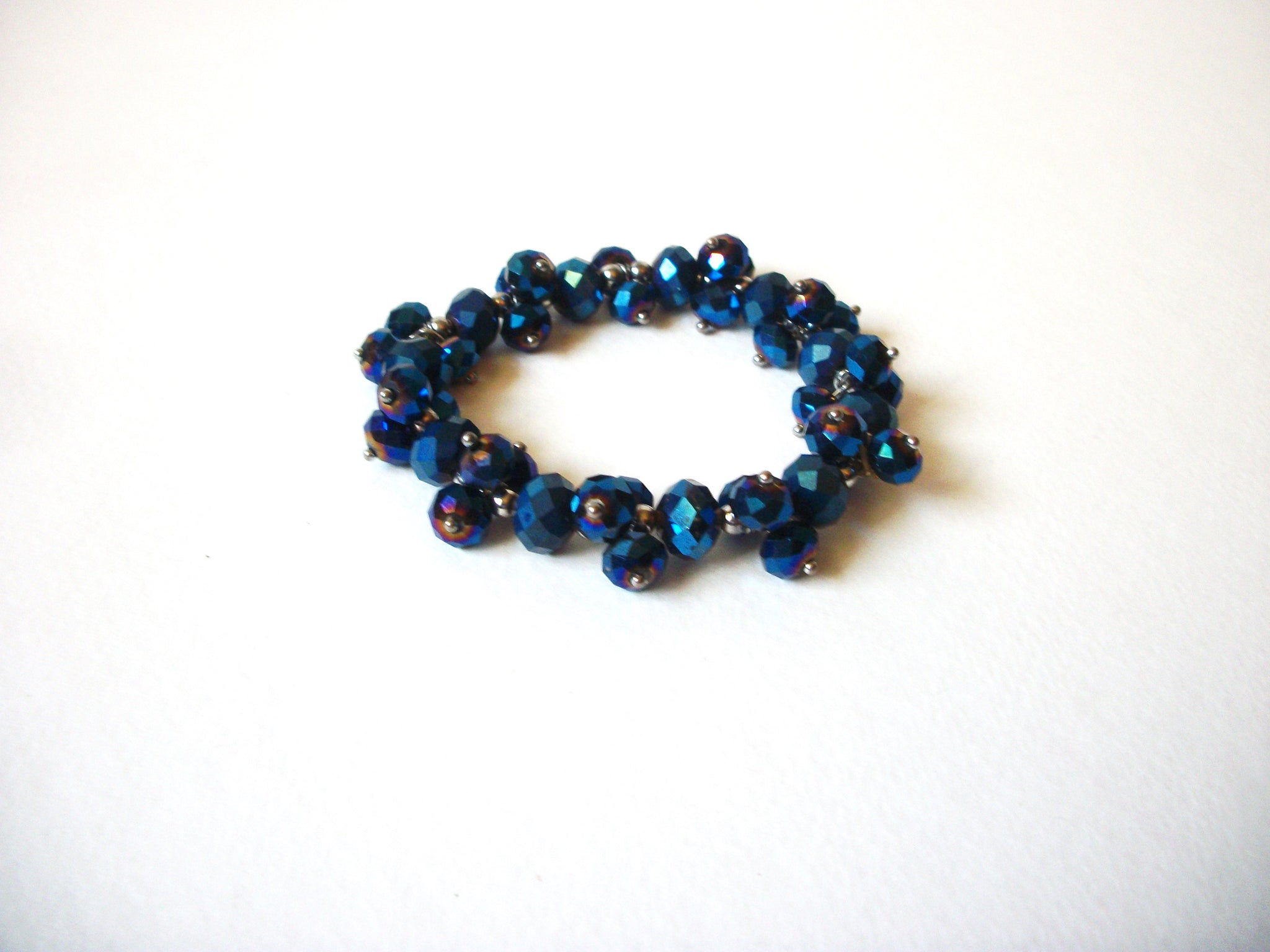 Czech Glass Crystal Iridescent Blue Bracelet 72320