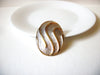 Vintage Gold Silver Brushed Metal Brooch 72320