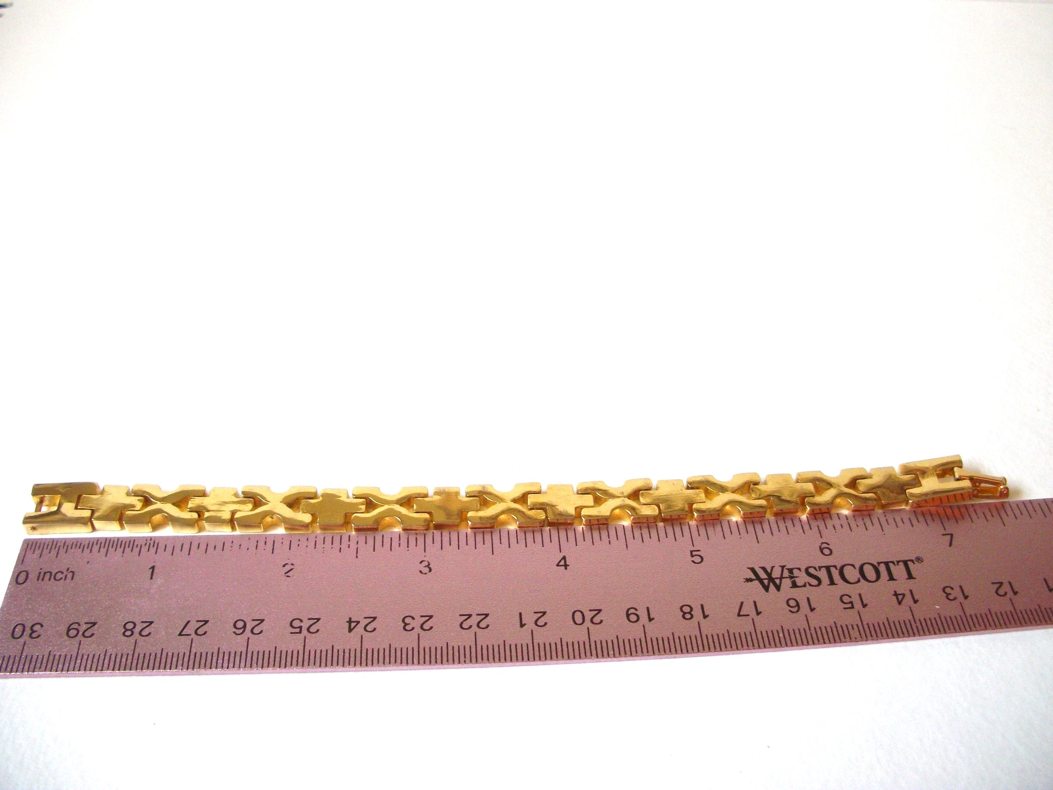 Retro 1980s Gold Silver Links Bracelet 72320