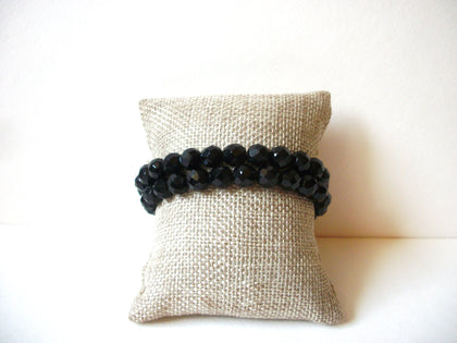 Bohemian Black Glass Beads Bracelet 72320