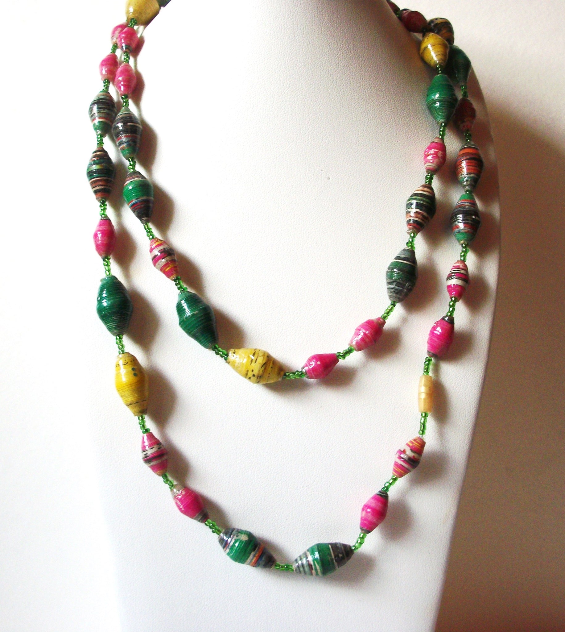 African Paper Beads Necklace 72320