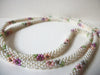 Vintage Glass Pearl Sash Necklace 72320