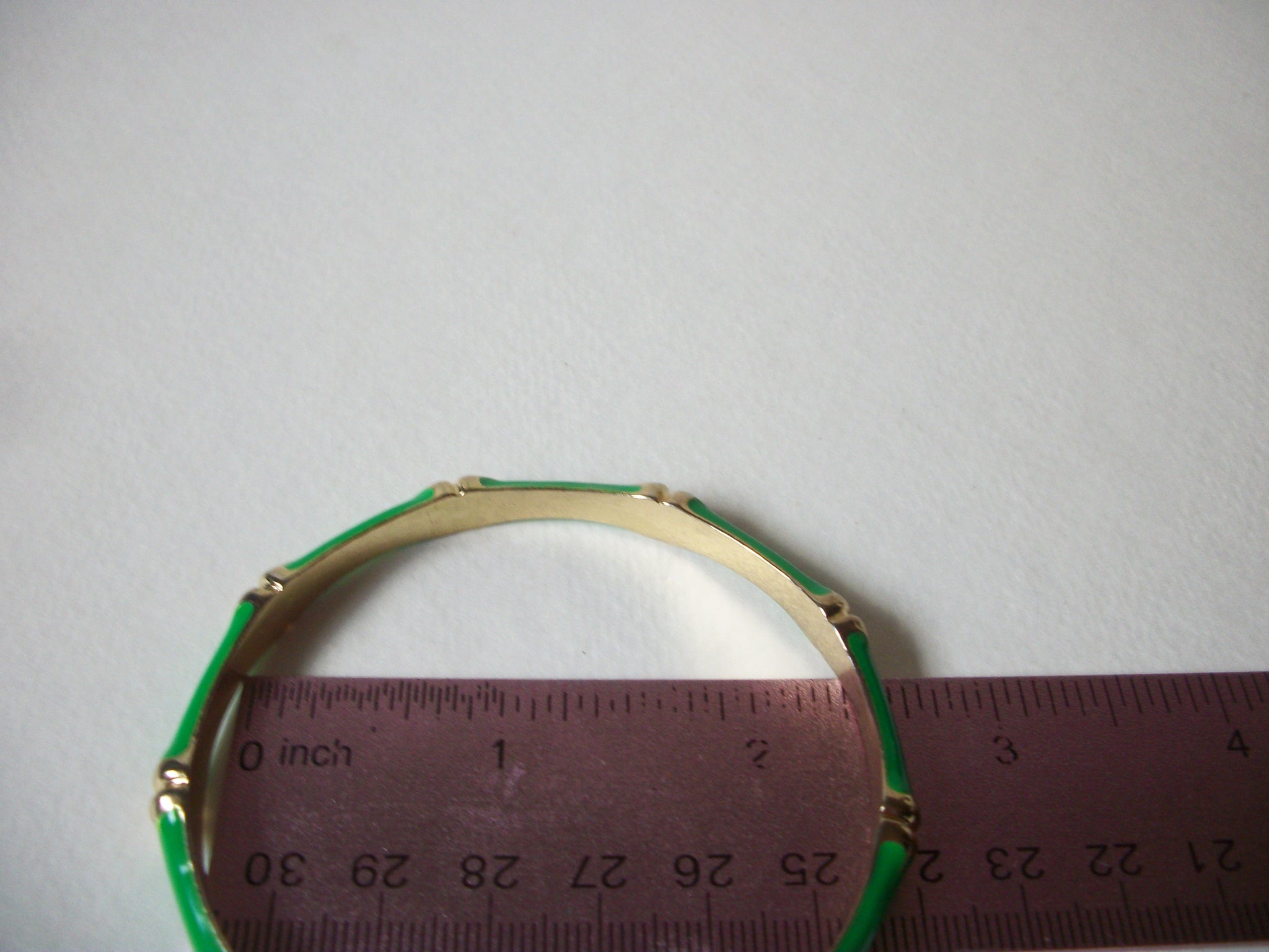 Retro Green Gold Bangle Bracelet 72420