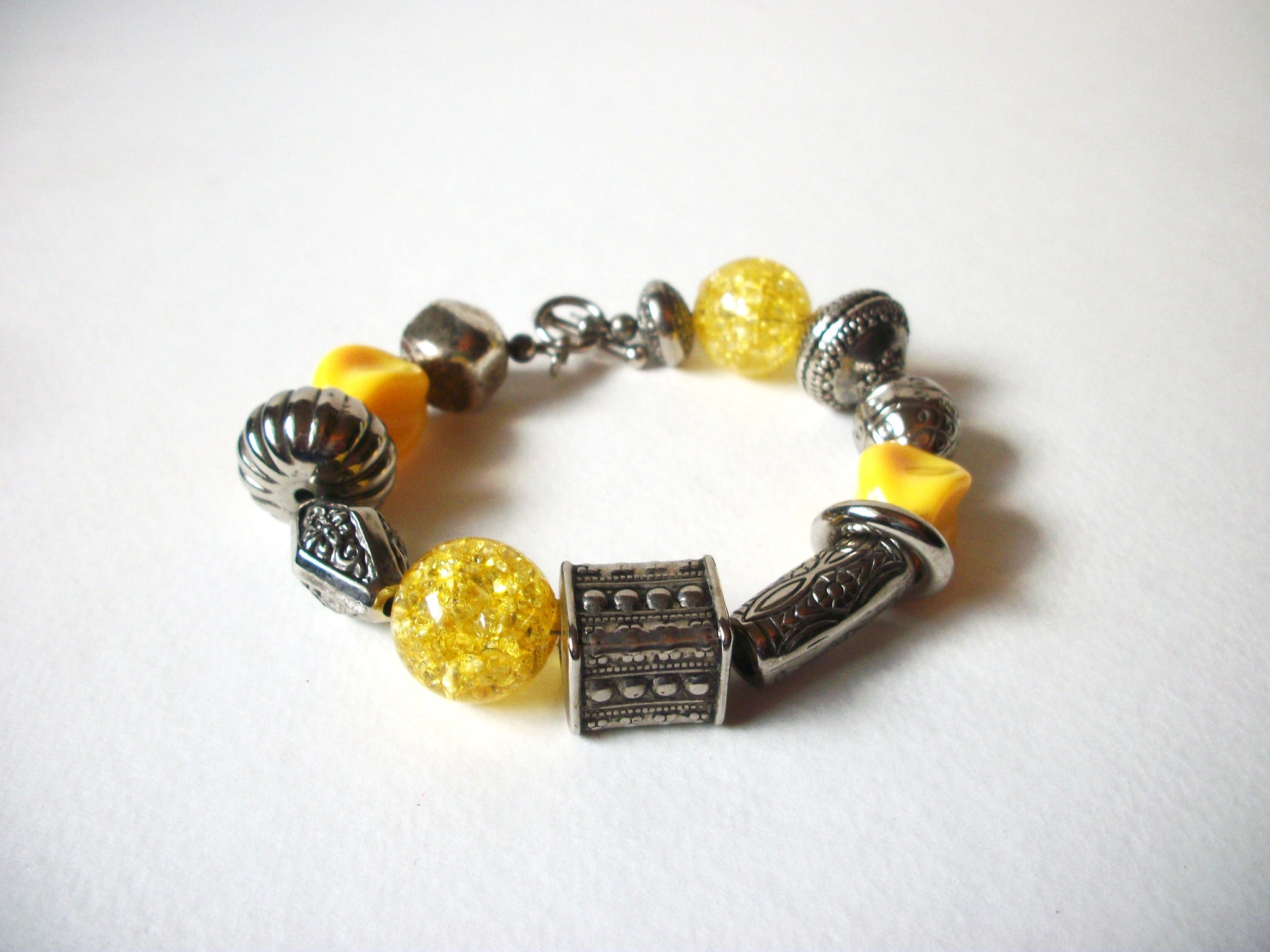 Bohemian Yellow Silver Bracelet 72320
