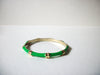 Retro Green Gold Bangle Bracelet 72420