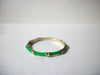 Retro Green Gold Bangle Bracelet 72420