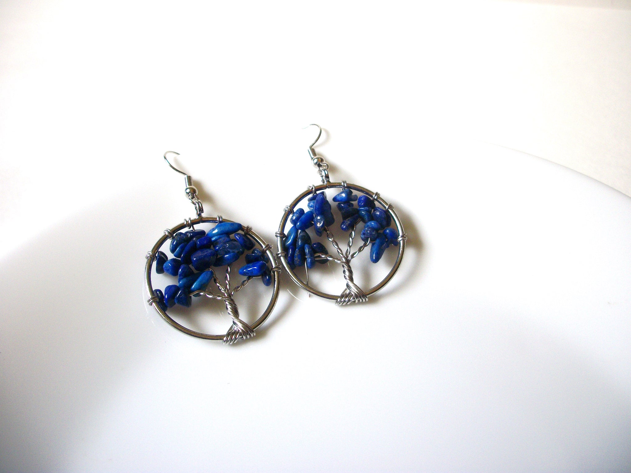 Lapis Lazuli Tree Of Life Earrings 72420