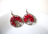 Red Coral Tree Of Life Earrings 72420