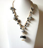 Retro 1980s Glass Pearls Acrylic Necklace 72420