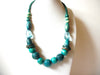 Vintage Bohemian Wood Necklace 72420