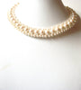 Vintage Glass Pearls Choker Necklace 72420