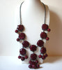 Retro Dark Burgundy Statement Bib Necklace 72520