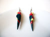 Colorful Wood Bird Earrings 72520