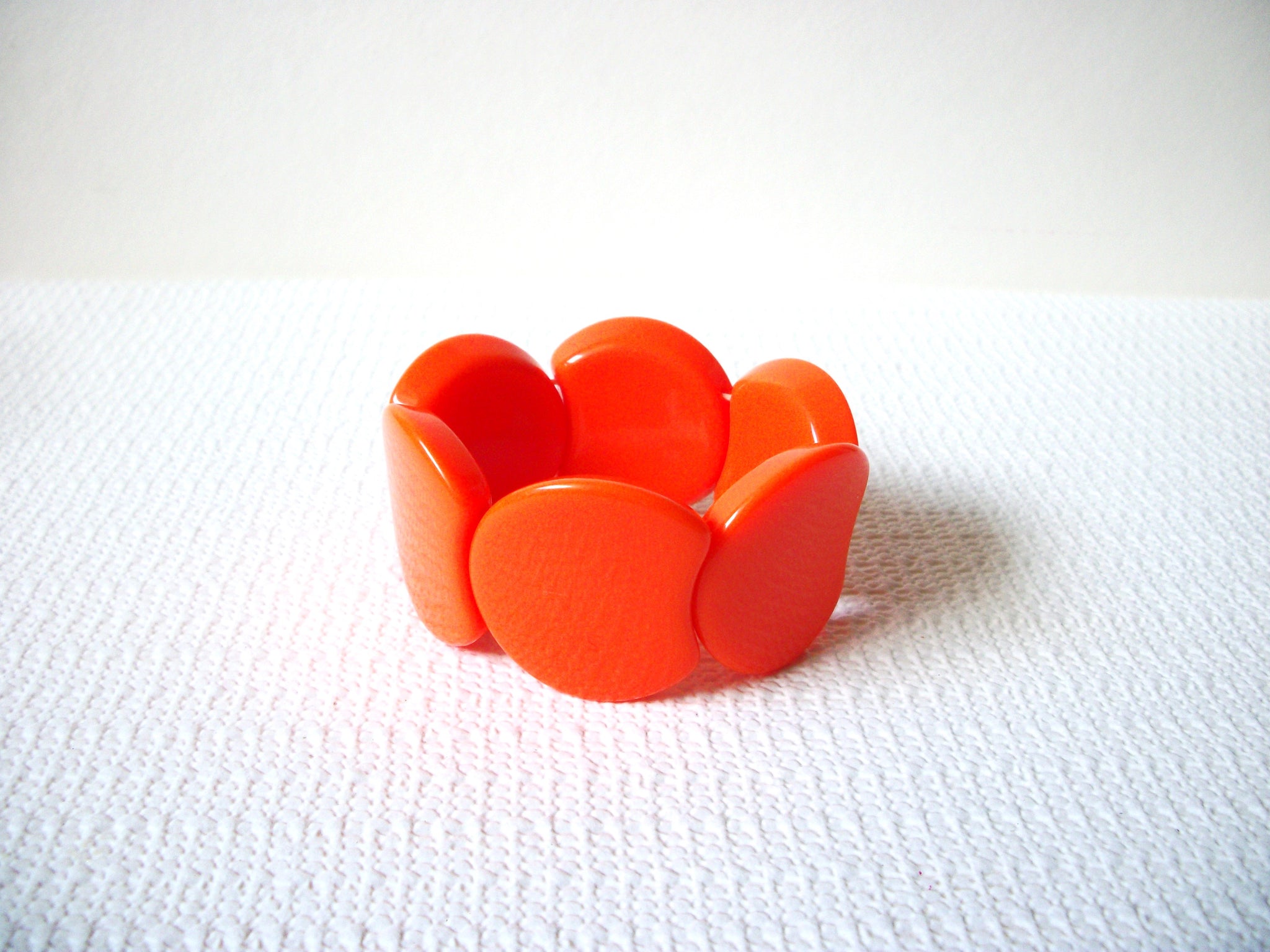 Retro Neon Orange Lucite Bracelet 72520