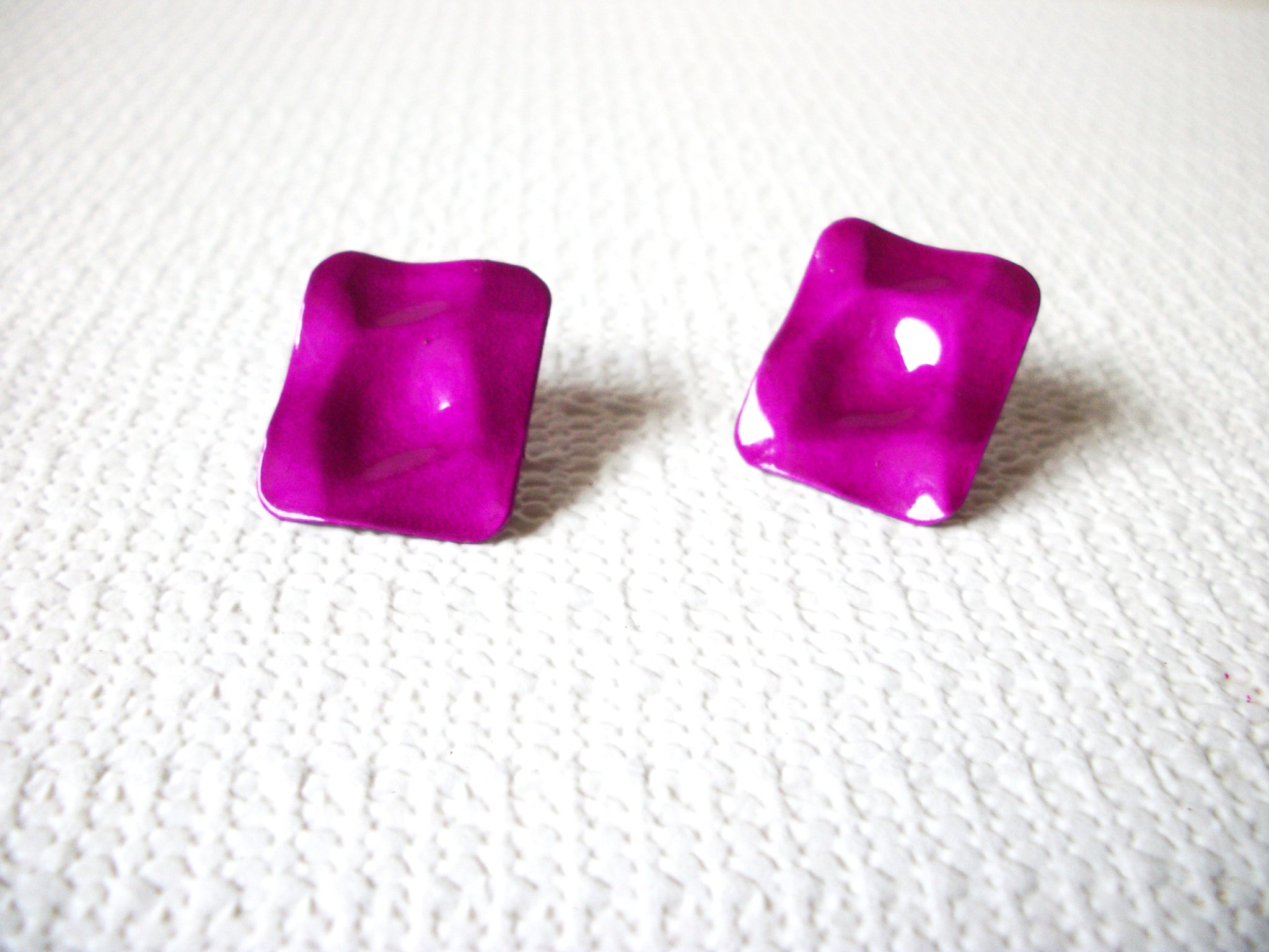 Retro Neon Fuchsia Earrings 72620