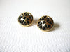 Retro Gold Black Earrings 72620