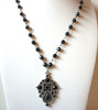 Victorian Silver Black Necklace 72820