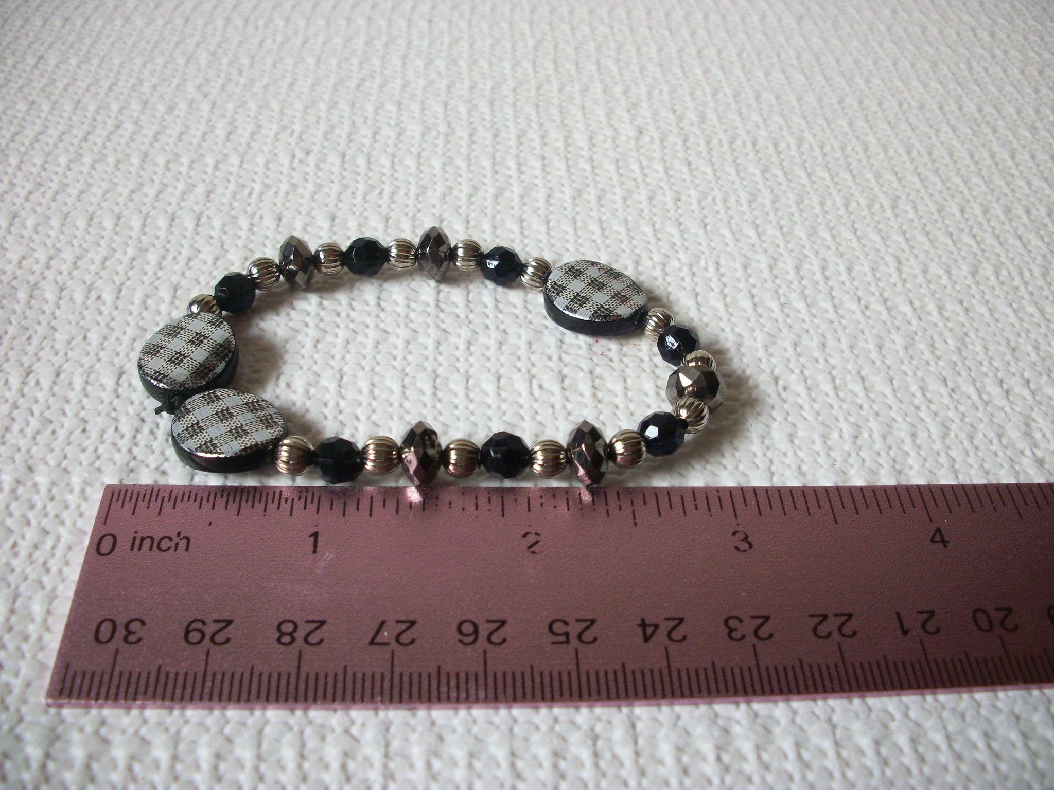 Retro Black Glass Bracelet 72820