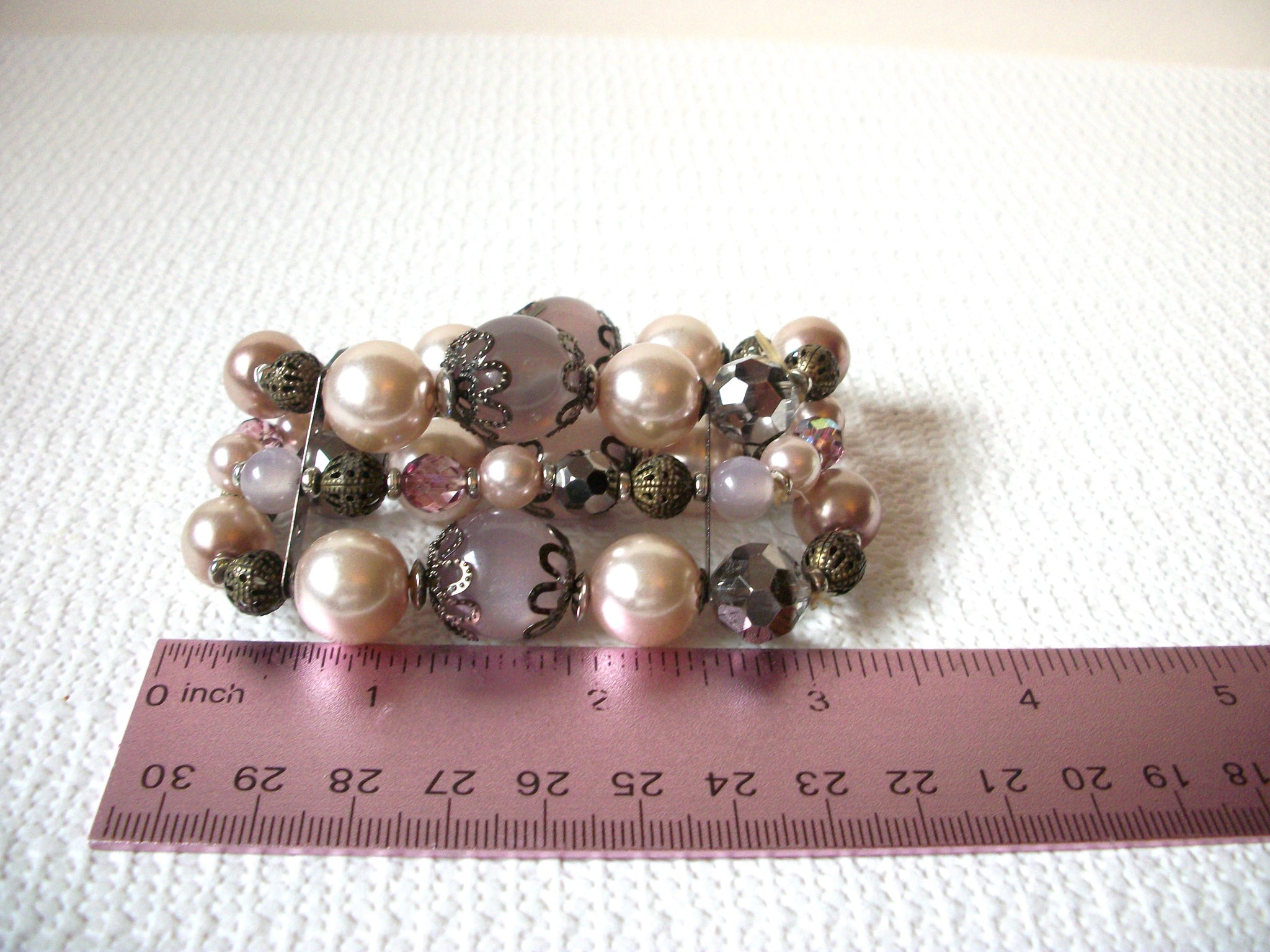 Vintage Moon Glow Beads Bracelet 72820