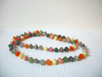 Vintage Colorful Lucite Plastic Necklace 72820