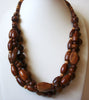 Vintage African Wood Exotic Nuts Necklace 72920