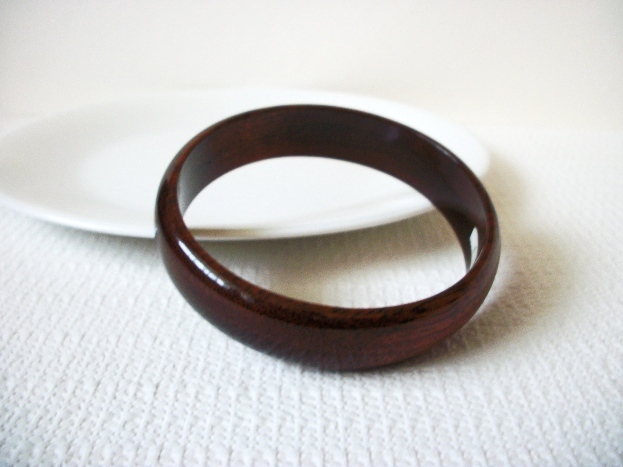 Vintage Dark Brown Black Bangle Bracelet 72920