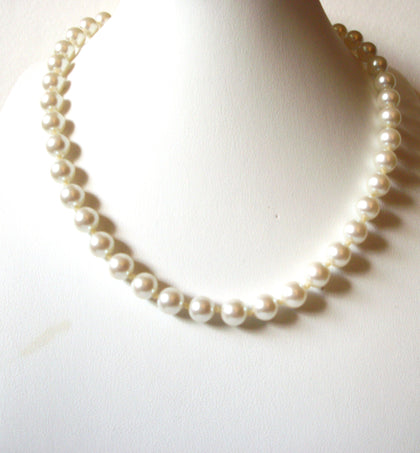 Vintage Shorter Glass Pearl Necklace 72920