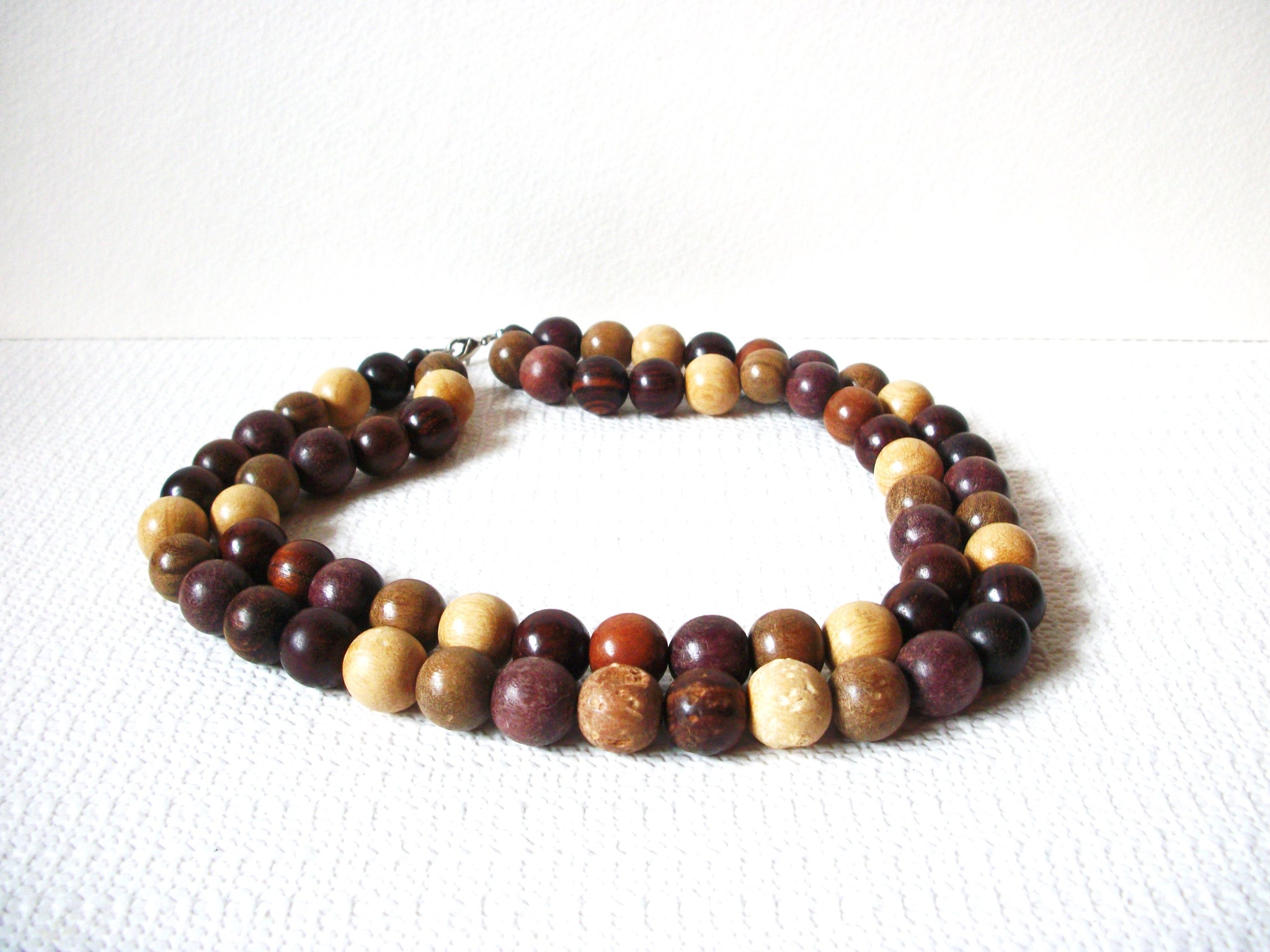 African Vintage Wood Beads Necklace 72920