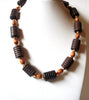 African Vintage Wood Beads Necklace 72920