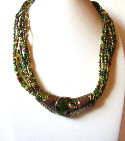 Vintage Glass Necklace 73020