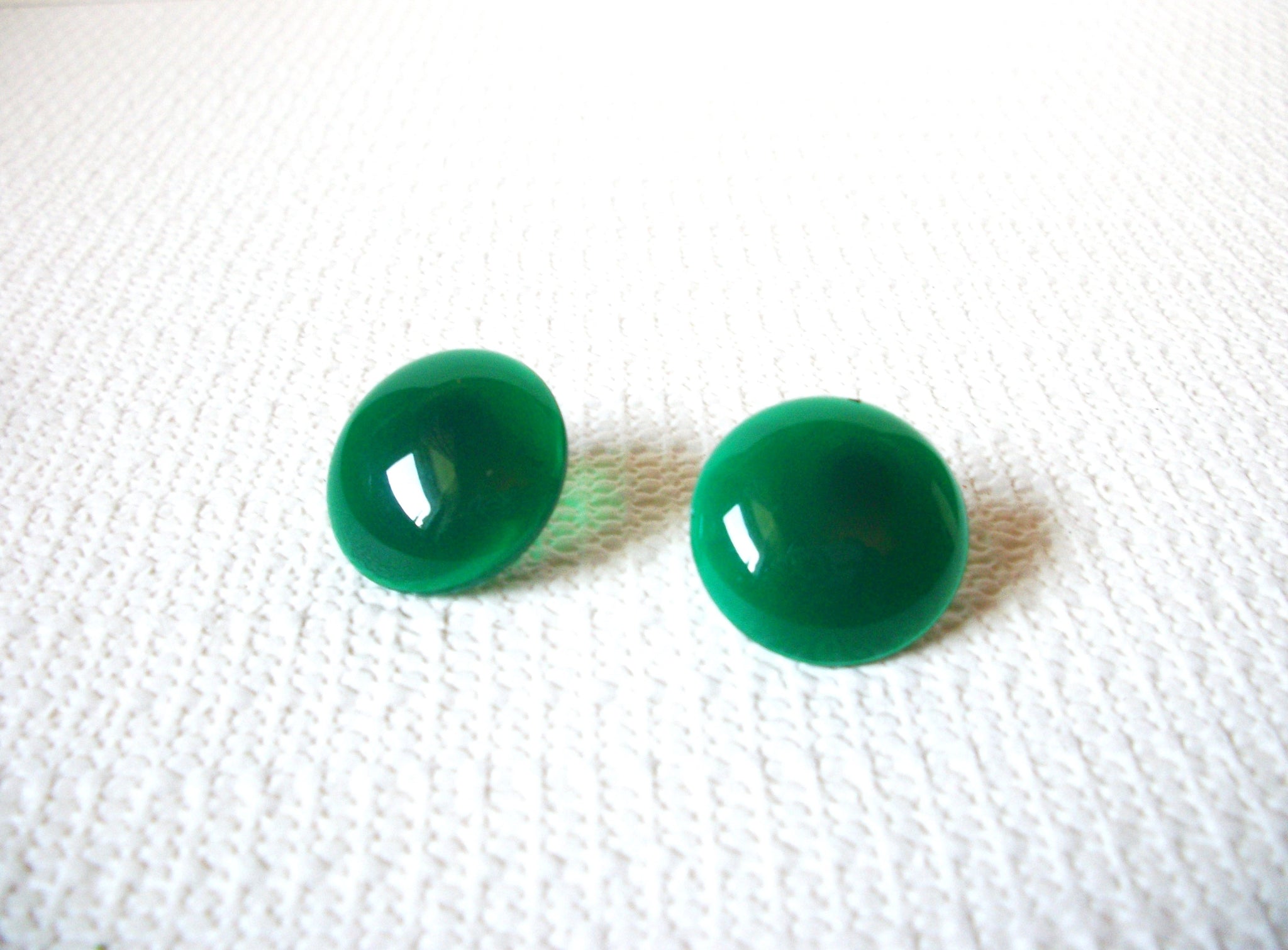 Vintage Green Lucite Earrings 73020