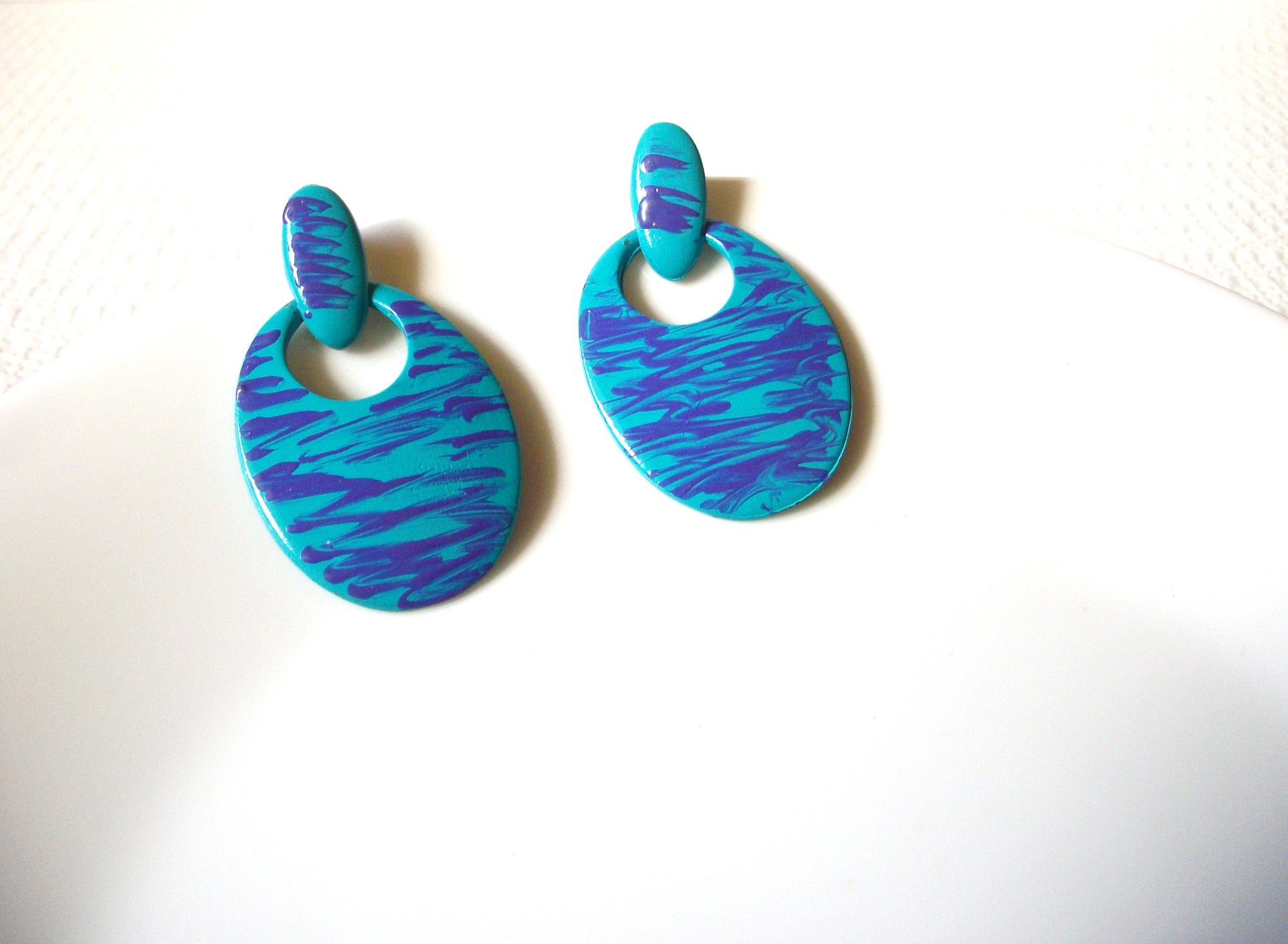 Retro Blue Purple Earrings 73020