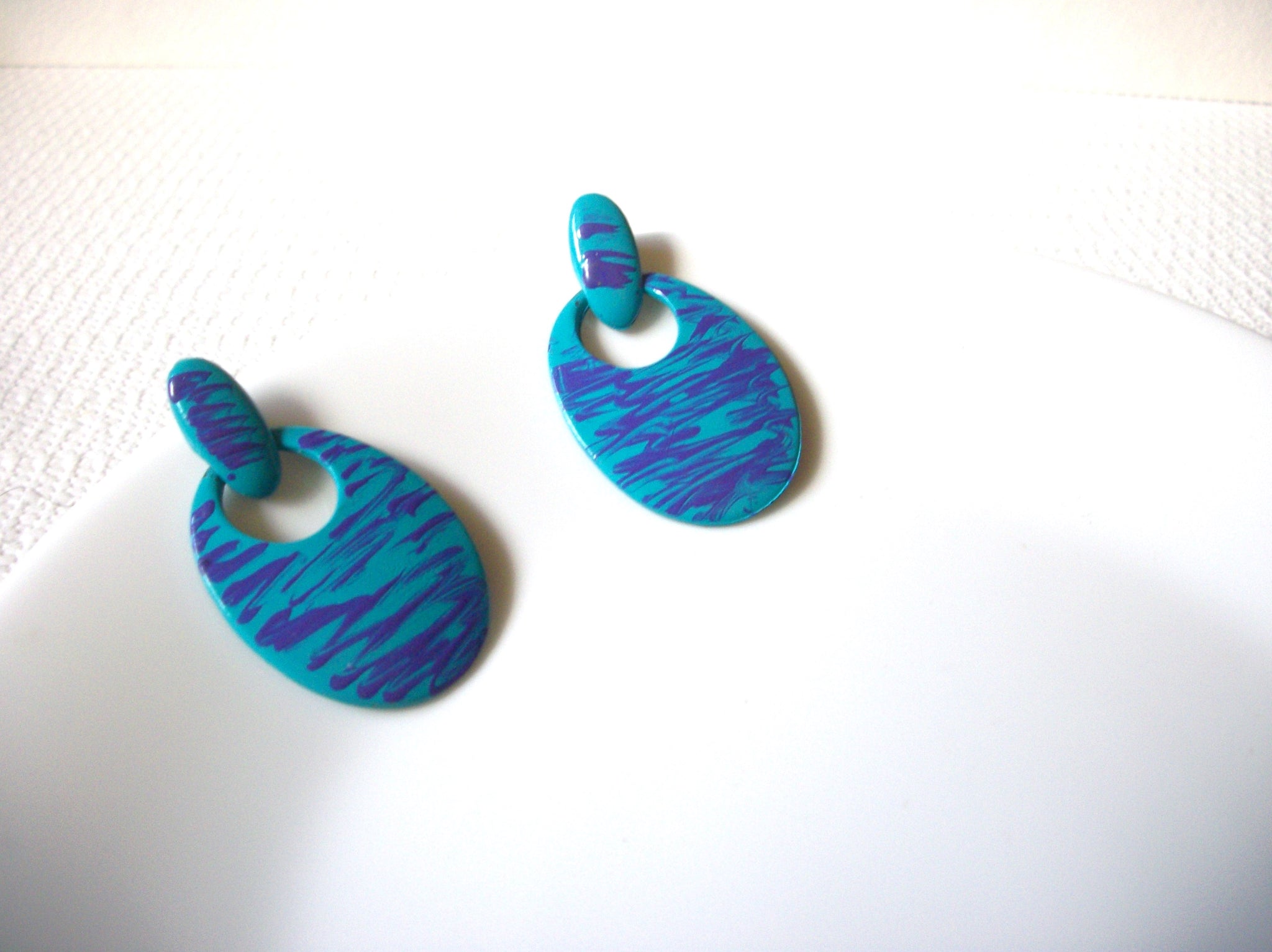 Retro Blue Purple Earrings 73020