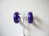 Retro Bright Purple Hoop Earrings 73020