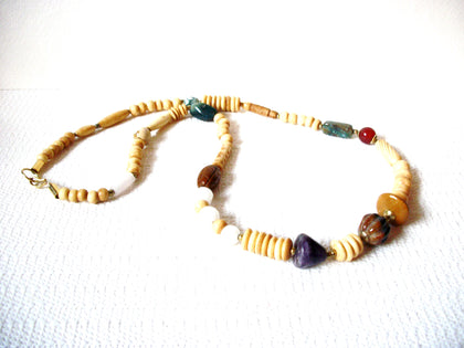 African Stones Bone Necklace 73020