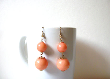 Retro Coral Earrings 73020