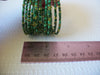 Vintage Green Gold Glass Bracelet 80120