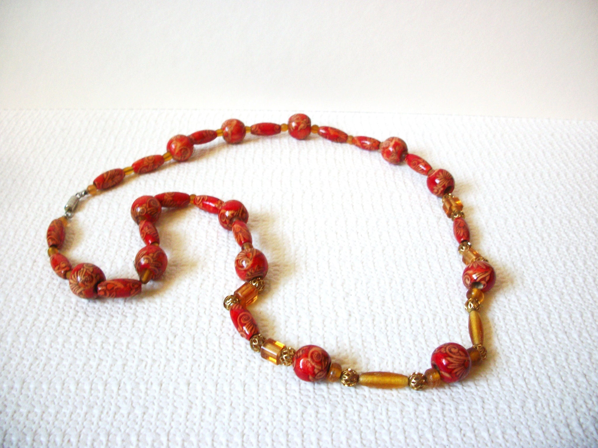 Vintage Red Gold Necklace 80120