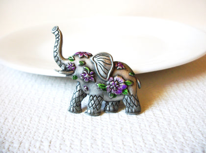 JJ Stamped Elephant Brooch Pin 80220