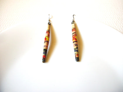 African Long Paper Beads Earrings 80220