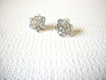 Vintage Sparkling AB Crystal Earrings 80220